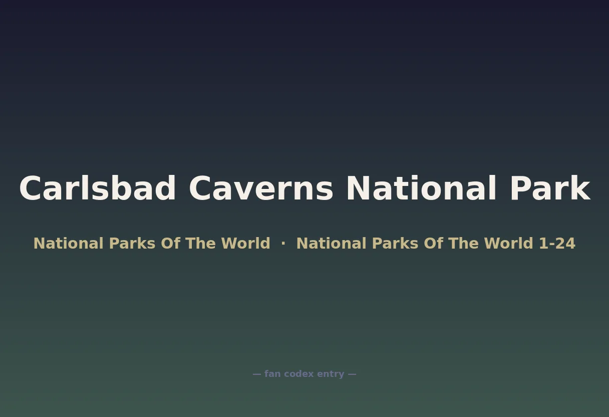 Carlsbad Caverns National Park