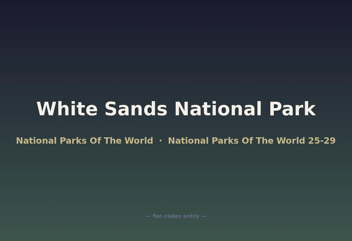 White Sands National Park